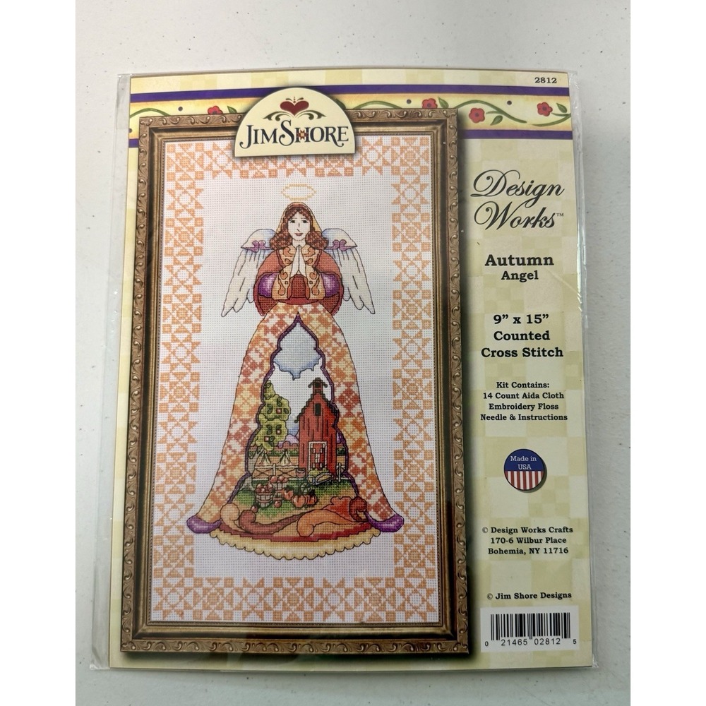 Design Works DW2812 Autumn Season Angel Cross Stitch Kit Jim Shore Designs